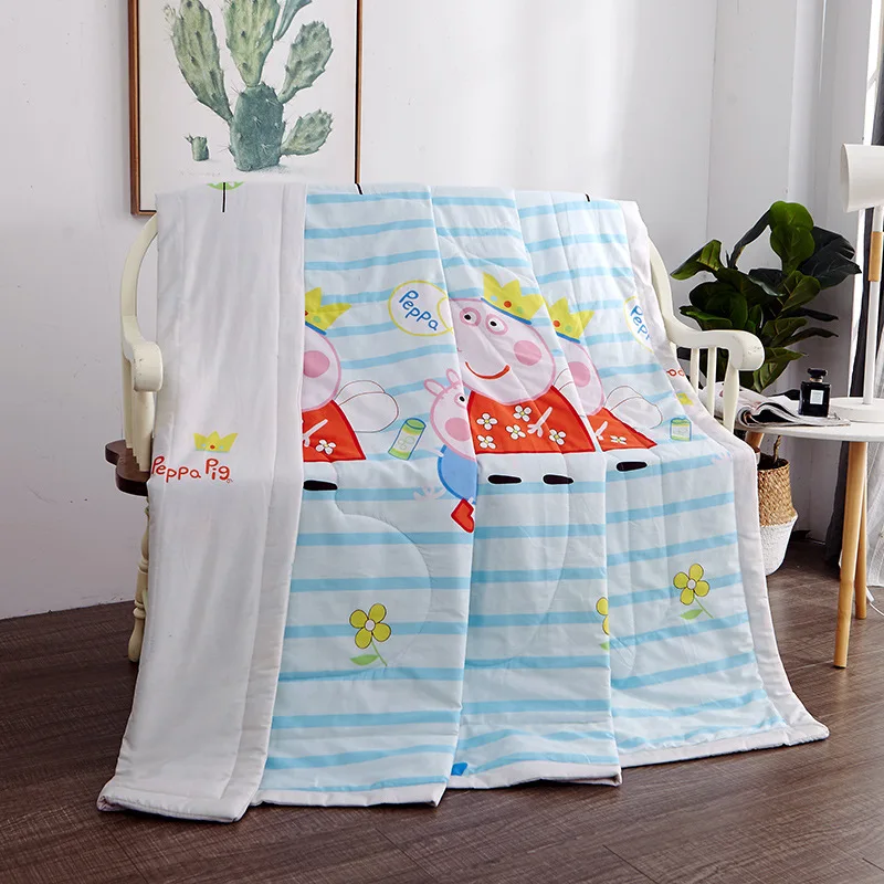 

Hot Selling Page Cotton Summer Quilt Machine Washable Single Person Double Pineapple Pure Cotton Airable Cover Children Summer Q