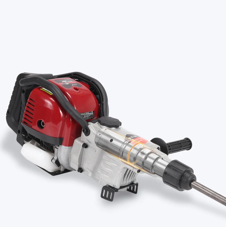 Four-stroke Gasoline Driller Impact Drill Concrete Rock Electric Hammer Broken Stone Petrol Pickaxe Dual-use Rock Drilling Tools 4