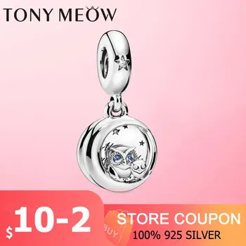 

100% 925 Sterling Silver Always by Your Side Owl Dangle Charm fit Original Pandora Bracelet Jewelry Making