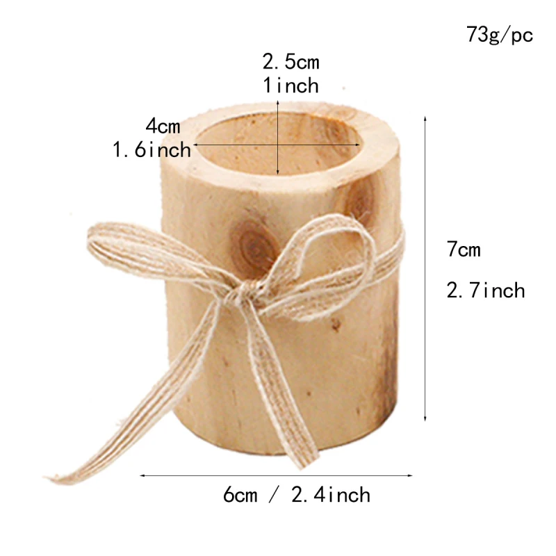 Bougeoir rondin de bois créatif et simple