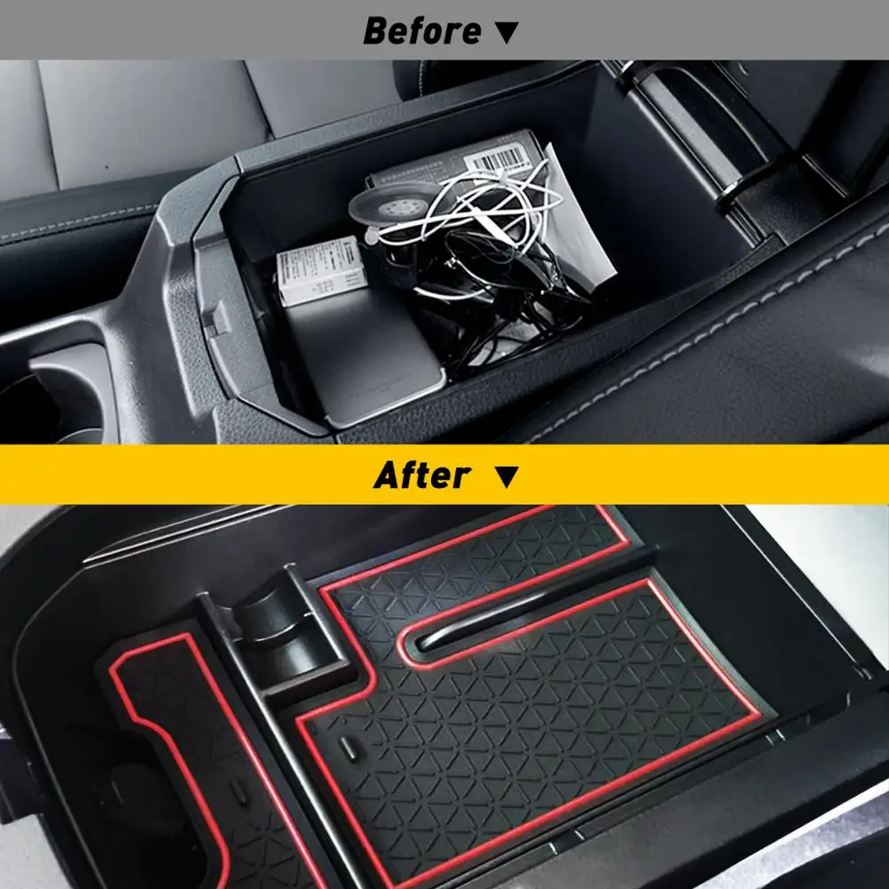 Car Glove Box Armrest Box Secondary Storage For Toyota RAV4 RAV 4 2019 2020 Auto Accessories Styling Car Central Storage Box
