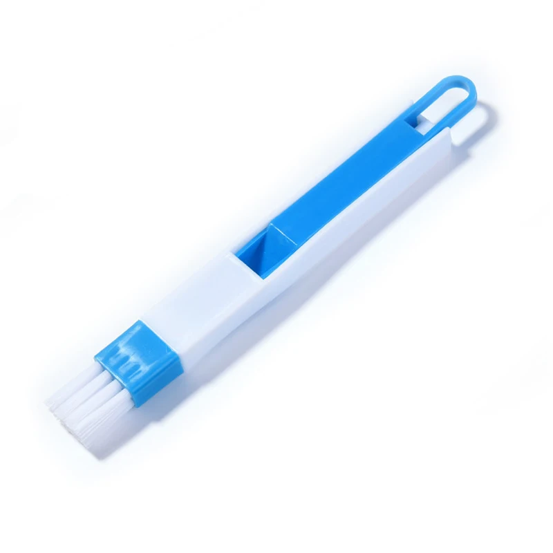 2в1 пластиковая щетка для чистки, набор, окно, слот для унитаза, очиститель углов с поддоном для пыли, бытовая оконная щётка для чистки клавиатуры - Цвет: Синий