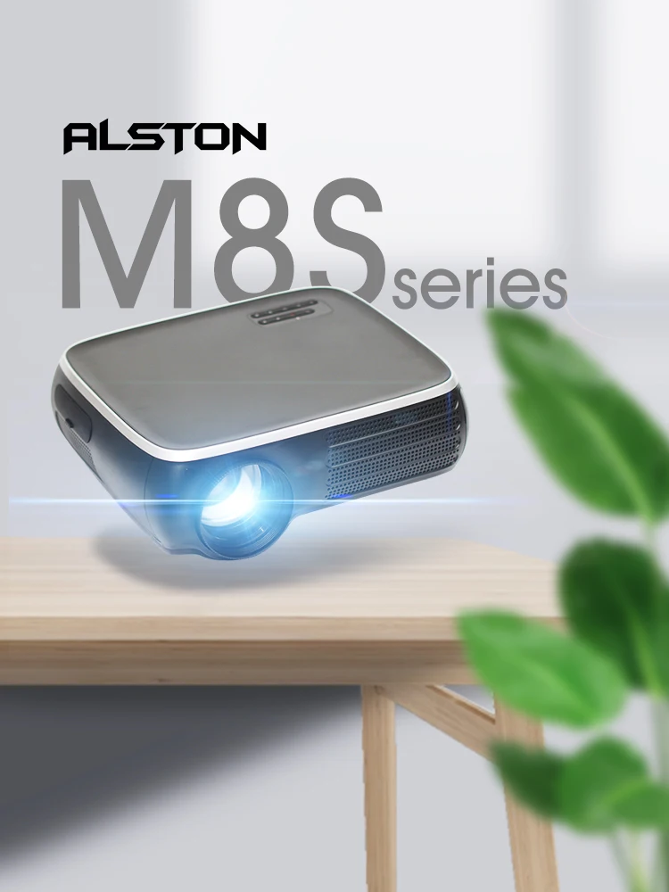 Мультимедийный проектор ALSTON M8S кинопроектор Full HD 1080P 4K 7000 лм Android Wi Fi Bluetooth Hdmi VGA AV USB