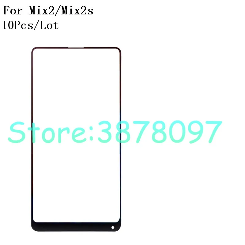 10Pcs/Lot High Quality For Xiaomi Mi Mix 2 2S/Mix2 Mix2s Front Glass Touch Screen LCD Outer Panel Lens Cover Repair Part