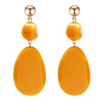 

Hot Sale Korean Long Statement Earrings Geometric Acrylic Dangle Drop Earrings For Women Fashion Jewelry 2019 Oorbellen Brincos