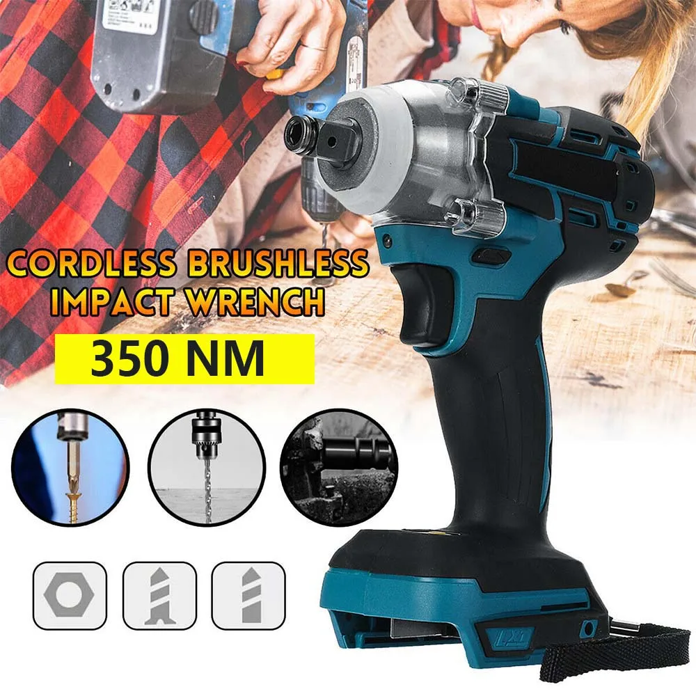 

18V Multifunctional brushless electric wrench head impact wrench power tool cordless and batteryless light and time-saving