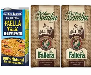 

Lote 2 kg. arroz bomba la Fallera más 1lt. caldo Paella Fácil Gallina Blanca
