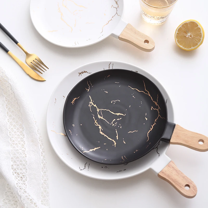 Лучший золотой мраморный глазурь керамический праздничный набор столовой посуды фарфоровые тарелки для завтрака посуда супница кофейная кружка чашка для украшения