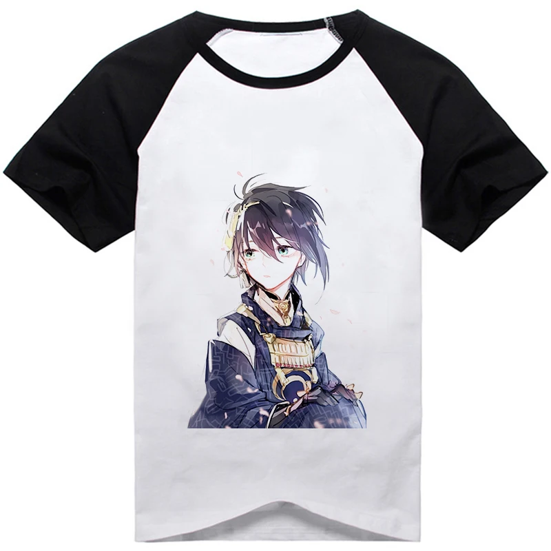 03 Аниме Touken Ranbu футболка Mikazuki Munechika Souzasamonji унисекс Повседневная футболка с коротким рукавом карнавальный костюм футболка с принтом - Цвет: 03