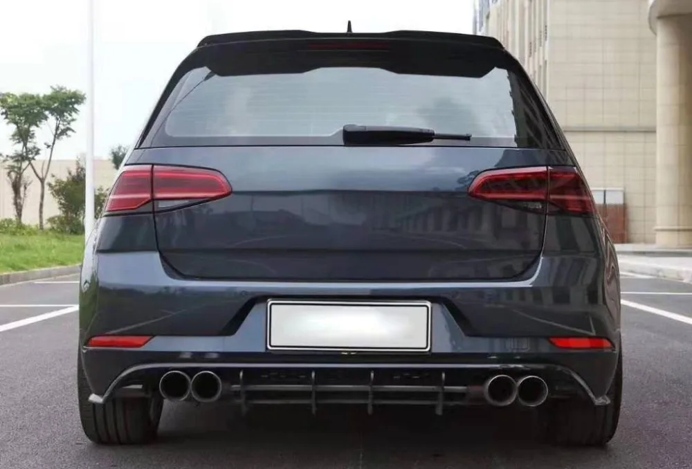 Матовый черный диффузор заднего бампера для VW GOLF 7/7,5 VII MK7/7,5 VII R Бампер- диффузор для губ