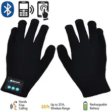 Bluetooth 5,0 перчатки для звонков с сенсорным экраном осенние и зимние теплые вязаные хлопковые Беспроводные сенсорные перчатки для звонков