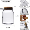 10oz Small Glass Storage Jars with Cork Lids and Spoons Yogurt Containers for Pantry,Baby,Food,Bathroom,Spices,Honey,DIY 2