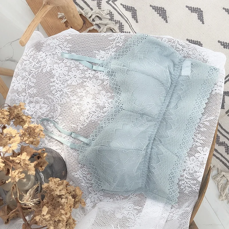 Тонкий французский стиль Bralette летний Сказочный кружевной красивый задний камзол