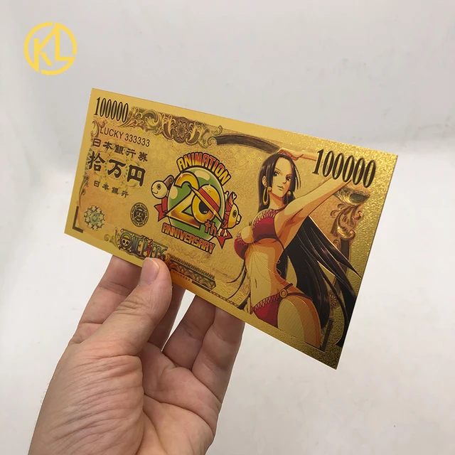 New One Piece Monkey D Luffy Grandline Men Luffy Anime Collectible Yen Gold Banknote For th Anniversary Gold Banknotes Aliexpress