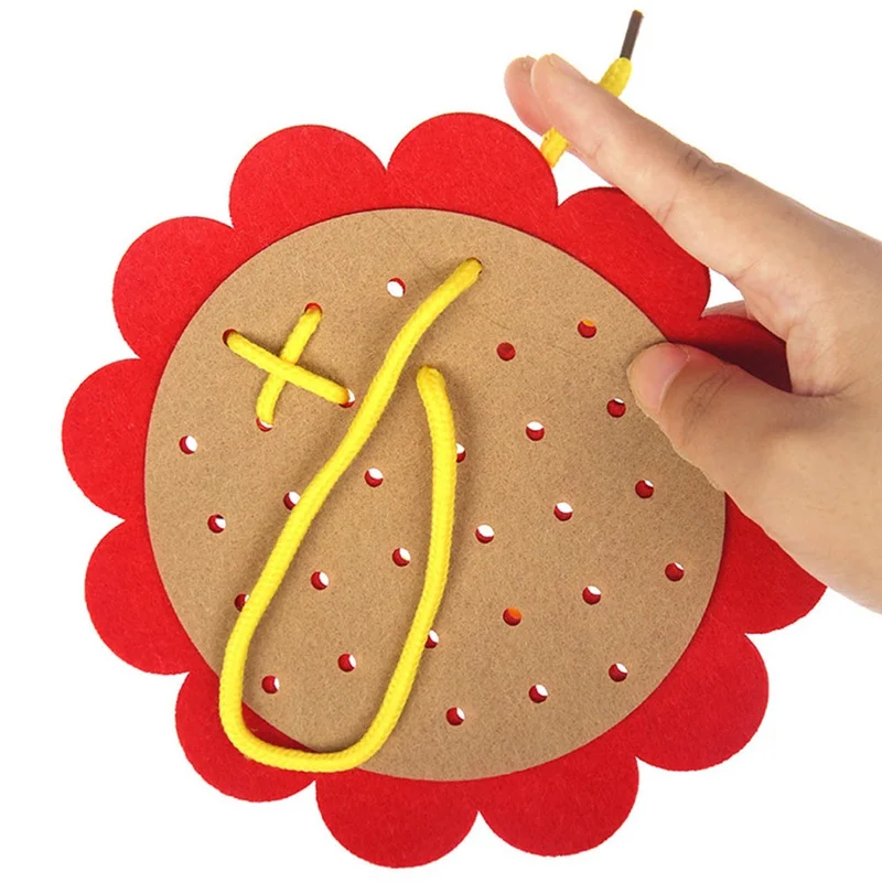 

New Teaching Kindergarten Manual DIY Weave Cloth Montessori Materials Baby Early Learning Education Toys Teaching Aids Math Toys