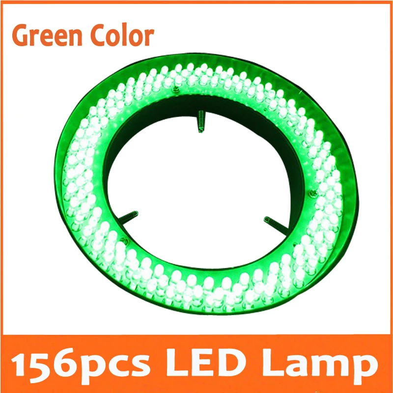 

Green Color Light - 156pcs Adjuatable Medical Stereo Microscope Illuminated LED Ring Bulb Lamp 110V-220V Inner Diameter 81mm