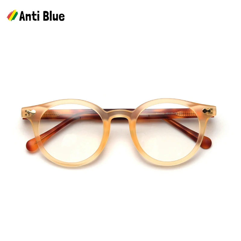 

JackJad 2021 Top Quality Round Style TR90 Anti Blue Ray Eyewear Frame Vintage Classic Computer Gaming Glasses Eyeglasses TR1932