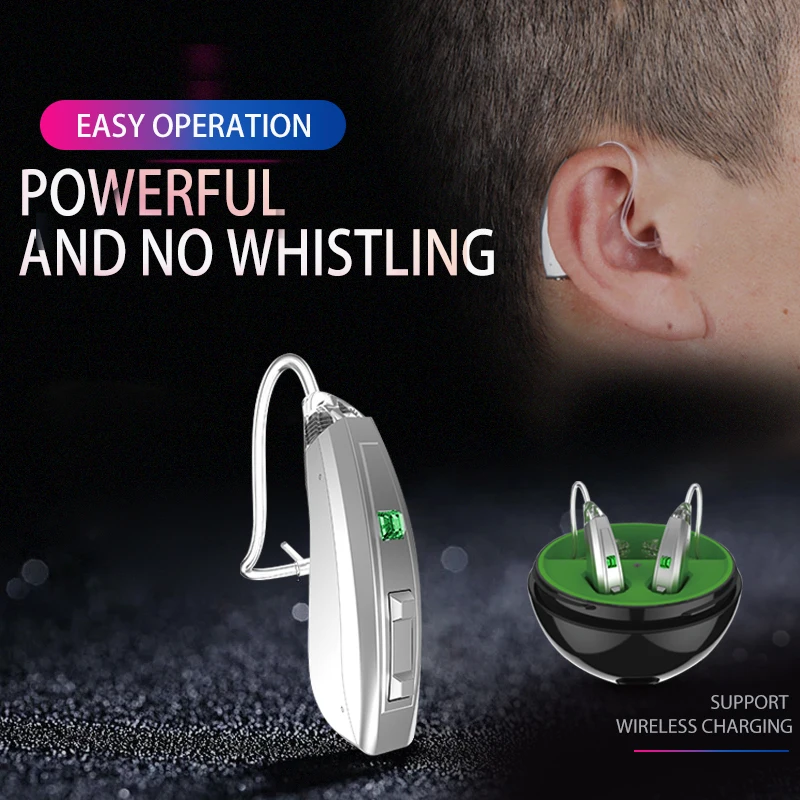 Mini Rechargeable Digital Hearing Aids Wireless Sound Amplifiers For