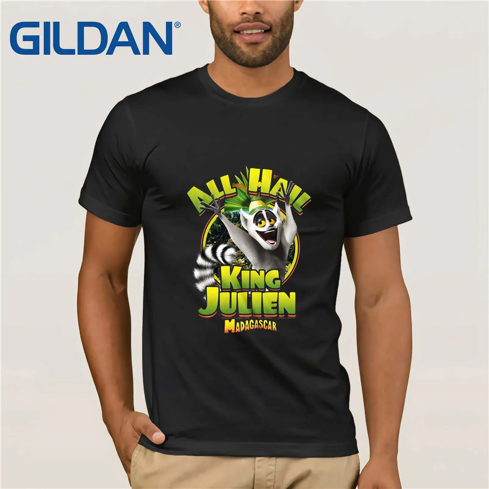 Футболка для взрослых с надписью Madagascar All Hail King Julien Детские Забавные футболки
