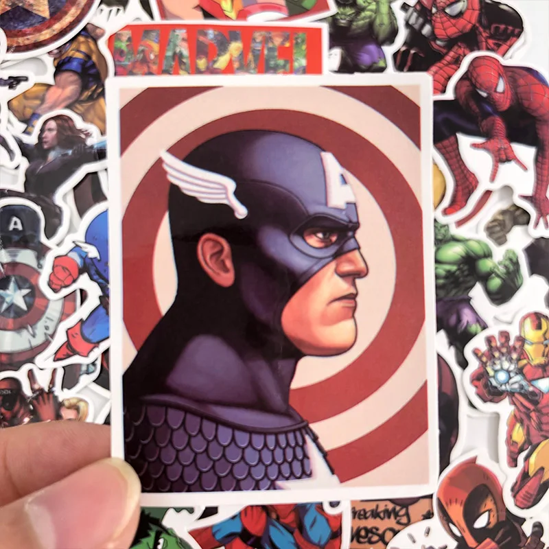 50 шт. Marvel Мстители мультфильм стикер s водонепроницаемый для ноутбука мото скейтборд багаж гитара Furnitur стикер