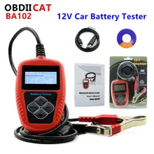 OBDIICAT QUICKLYNKS BA102 12V Battery Analyzer Tester Directly Detect Bad Car Cell Battery ba102 Motorcycle Battery Tester