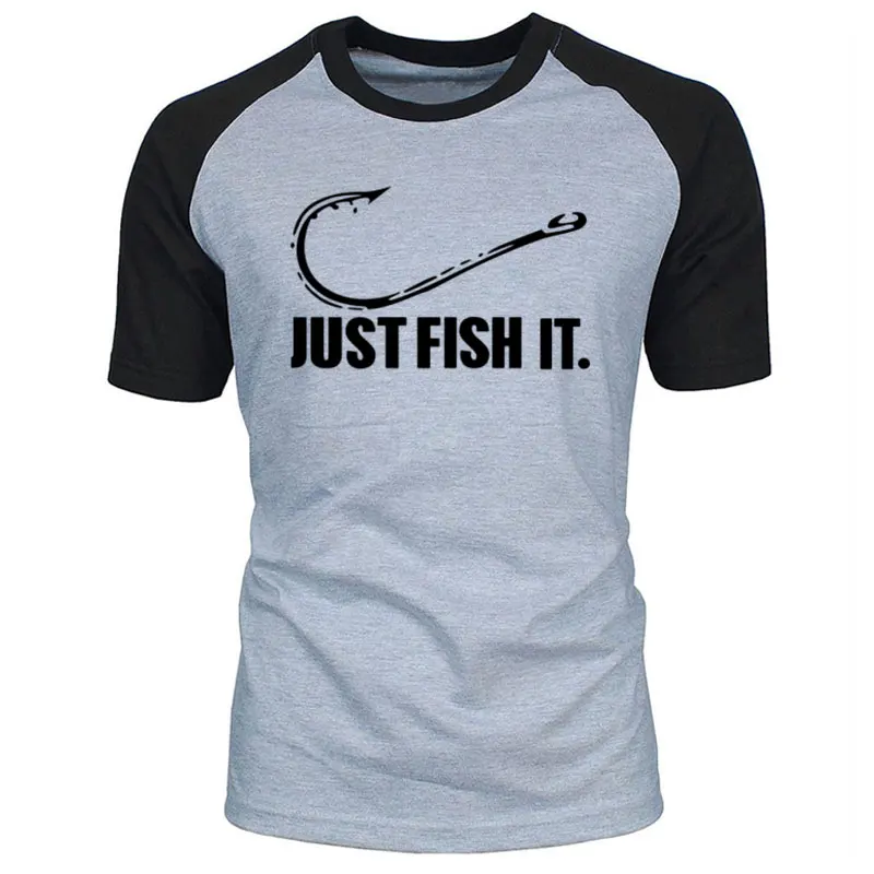 Модная мужская футболка Love Fishing забавная хлопковая с коротким рукавом реглан для