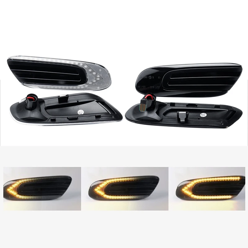 2 x led Dynamic Led Side Repeater Indicator Light Flowing Side Marker Signal Lamp Light for Bmw Mini Cooper F55 F56 F57