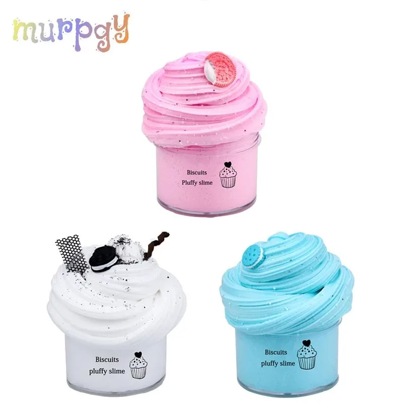 

Snow For Slimes Polymer Clay Plasticine Air Fluffy Slime Charms Filler DIY Soft Cookies Cake Moid Slimes Additives Supplies Toys