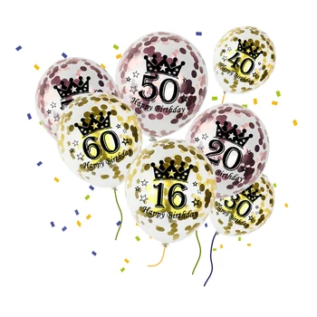 

Amawill 40th 50th 60th Letters Balloons 20th 30th Adult Happy Birthday Party Decorations Rose Gold Helium Ballon Home Decoration