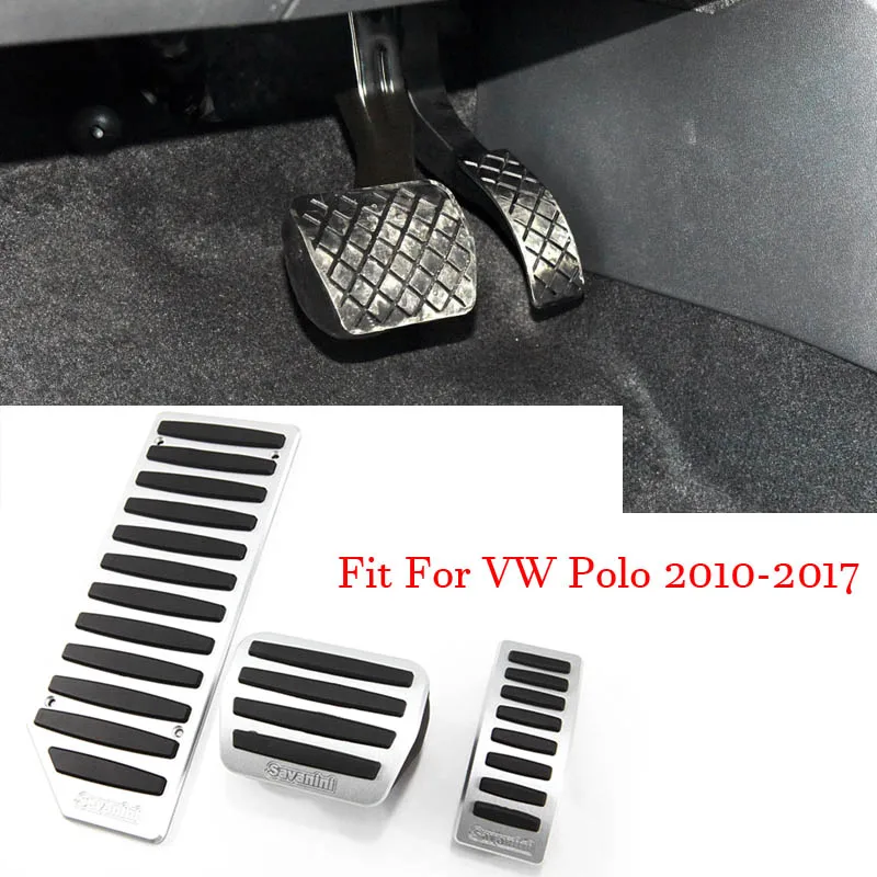 

Alloy Accelerator Gas Brake Footrest Pedal Plate Pad Cover Fit For VolksWagen Polo 2010-2017 AT
