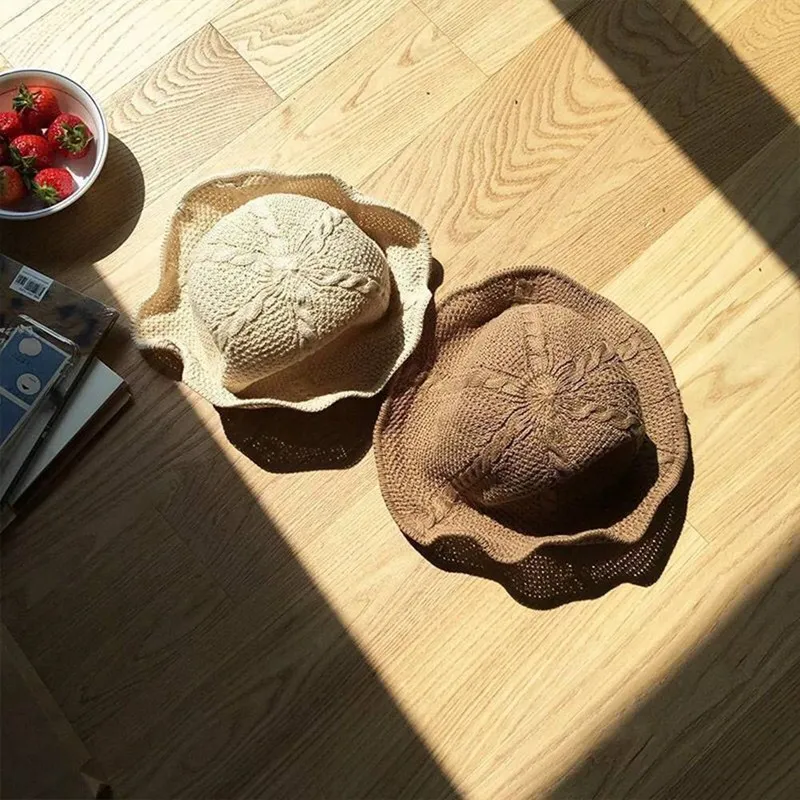 Korea Bucket Hat Femme Shade Hat Ladies Summer Sun Travel Leisure Basin Cap Korean Version Of The Tide Bow Fisherman Basin Cap