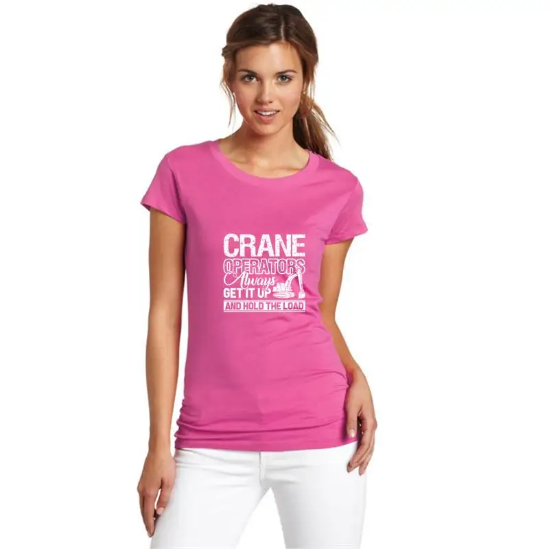 

Graphic Crane Operator Tee t-shirt big size s~101xL Short Sleeve Cartoon Unique women t shirt tee
