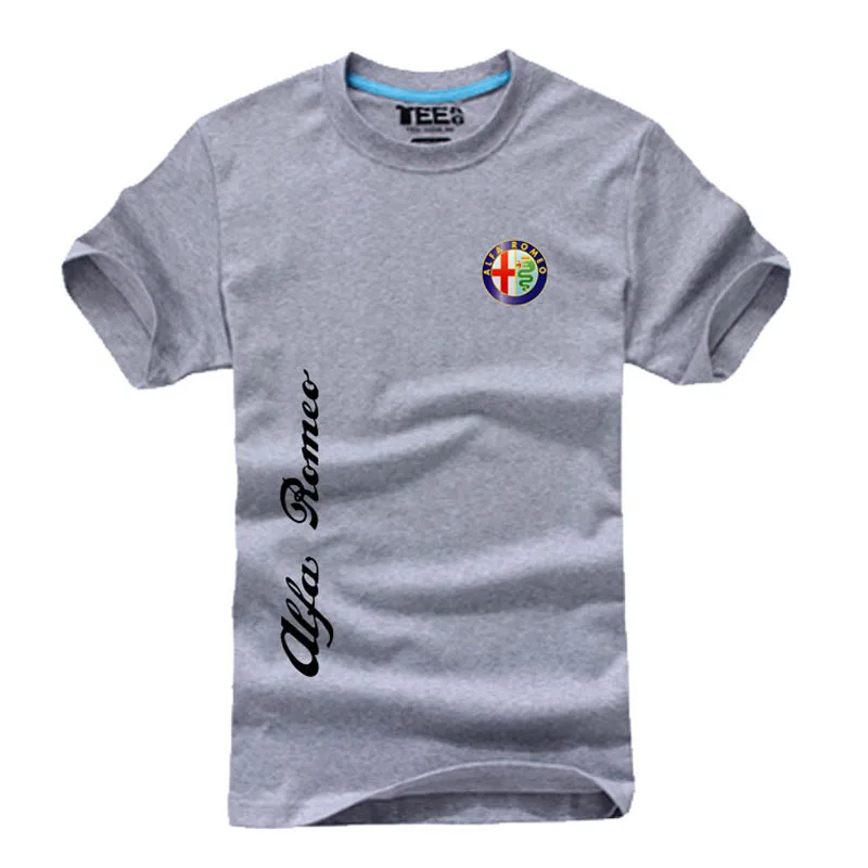 Футболка унисекс с логотипом Alfa Romeo повседневная мужская футболка коротким