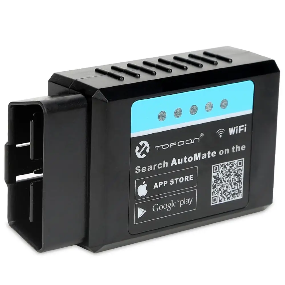 TOPDON автоматический Wi-Fi Bluetooth ELM327 V1.5 PIC18F25K80 OBD2 сканер OBDII адаптер IOS Android автомобильный диагностический инструмент считыватель кода - Цвет: Wifi