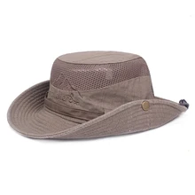 Новая Панама дышащая дикая УФ-Защита Рыбалка Туризм Кемпинг Кепка хлопковая Панама