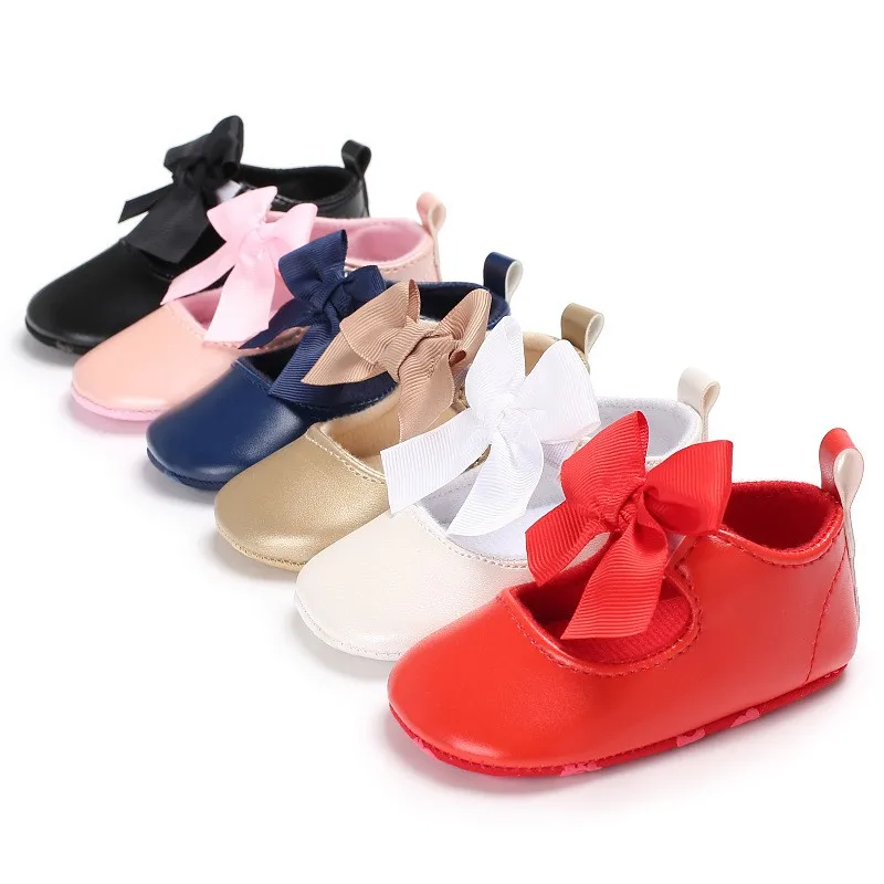  Winter Baby Shoes Newborn Walking Shoes For Baby Girl Warm PU Floor Booties Non-Slip Toddler Crib S