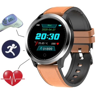 

Temperature Monitoring F68 HD 1.3Touch Color Screen Multi Language Heart Rate and Blood Pressure Information Reminder SmartWatch