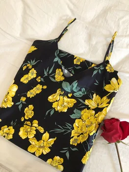 

Women Dress 100% Silk Crepe Satin Curved Yellow Floral Sling Dress Sexy Maxi Dress