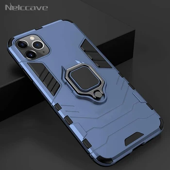 

50 Pieces Ring Holder Rugged Armor Case For Apple iPhone 11 Pro XS Max XR X 8 Plus 7 6 6S SE Cases Cover Fits Magnetic Car Mount