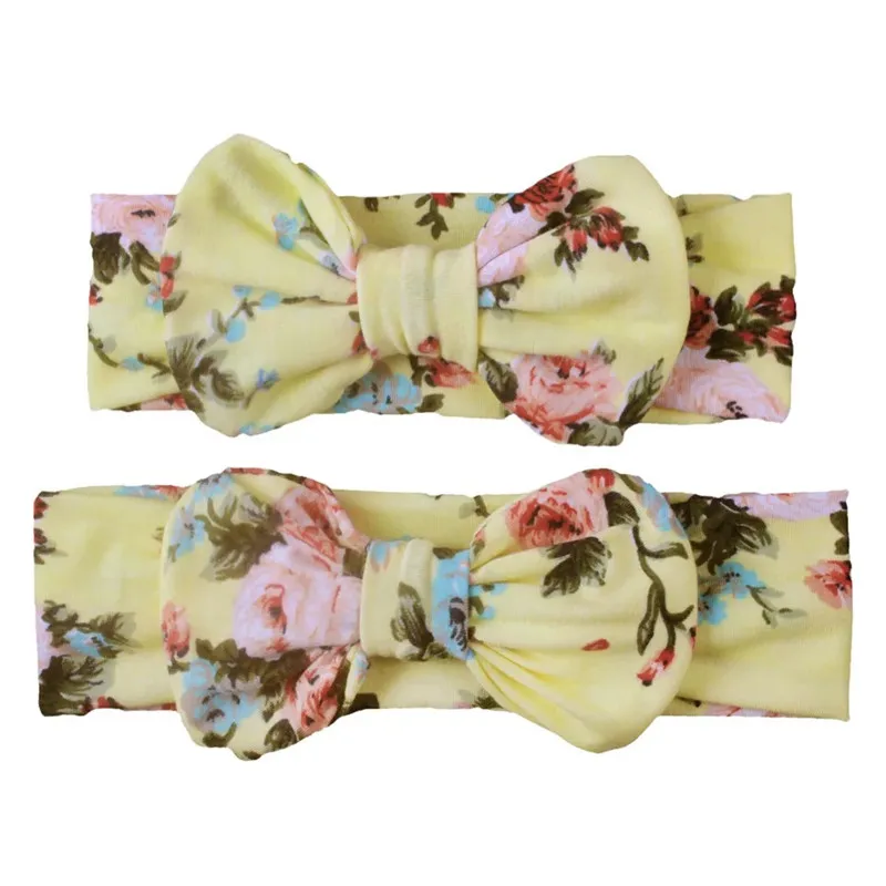 2 шт./компл. повязки на голову для матери и ребенка повязка с бантом девочек