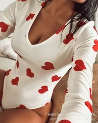 Traje de una pieza con estampado de amor para mujer, novedad de Primavera de 2022
