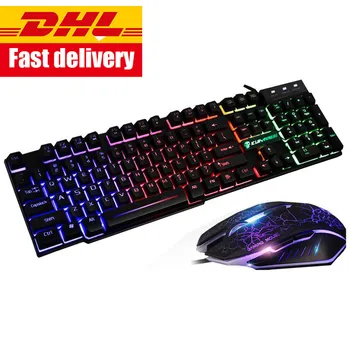 

RAXFLY 107 Keys Gaming Keyboard And Mouse Set For Computer Wired Keyboard With Backlight Keyboard Mouse For PC Laptop Desktop