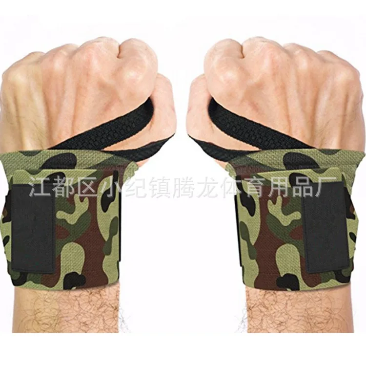 

Camouflage 7-Bandage Cloth Bracer Weightlifting Wrist Protector Power Training Booster Stripe Fitness Amazon Main Push