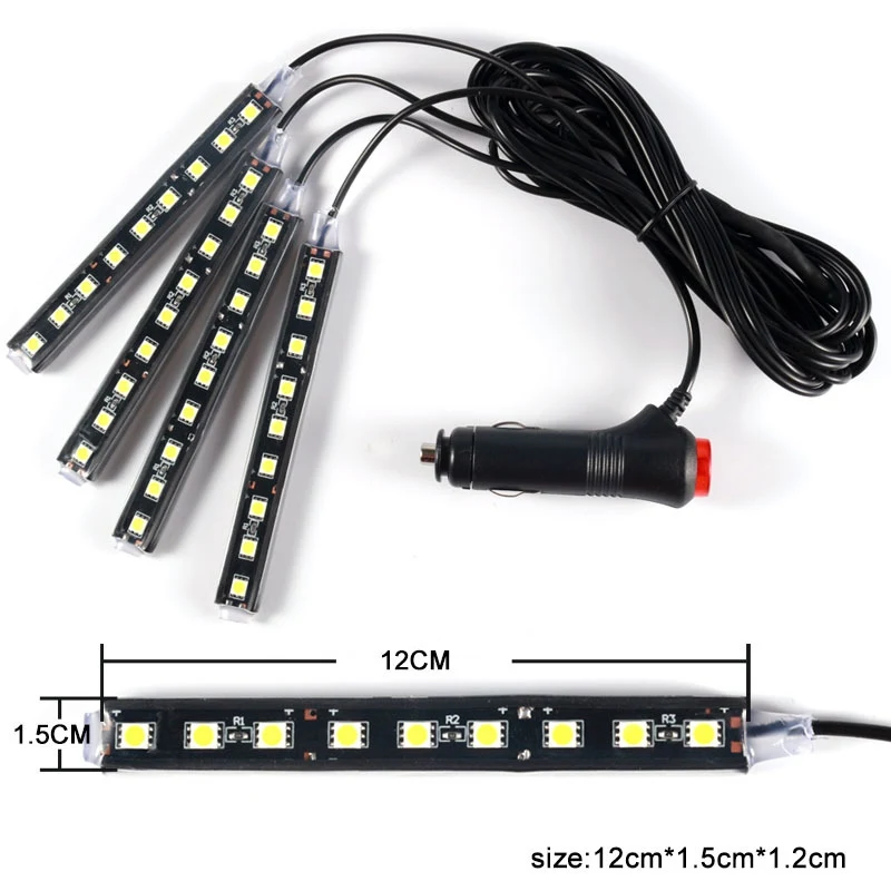 9LED автомобильный интерьерный атмосферный светильник s 4 в 1, светильник для ног 5050SMD, декоративный светильник