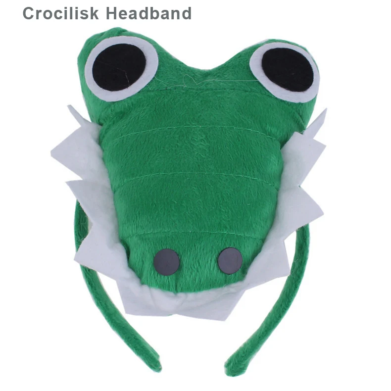 Crocilisk Headband Милое животное ухо оголовье плюшевые стерео обезьяна лиса Тигр повязка для волос для детей взрослых Косплей головные Уборы Хэллоуин Рождественская вечеринка - Цвет: Crocilisk Headband