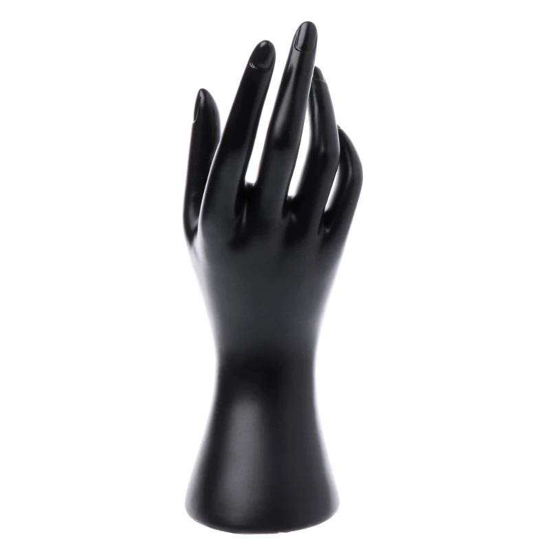 Манекен рука палец перчатка кольцо браслет ювелирные изделия дисплей стенд держатель - Цвет: Черный