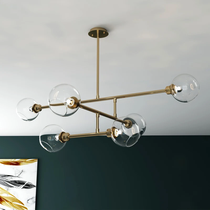 

Glass Nordic Pendent Lamp Bedroom Restaurant Dining Room Living Room Pendent Lights Magic Glass Modern Simple Shop LED Lightings