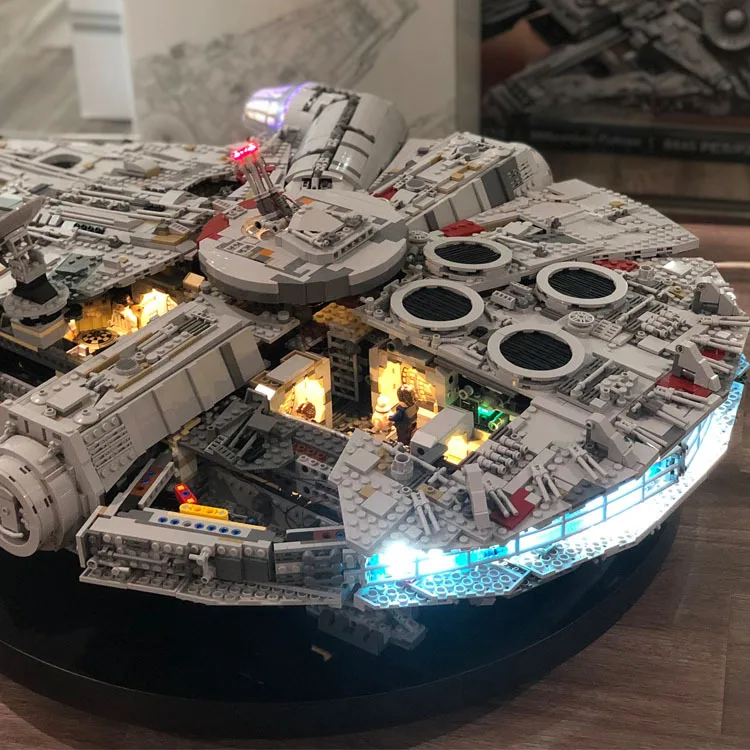 Светодиодный светильник для 81085 Star Series Millennium 05132 Wars конечный коллекционер 75192 Falcon Модель подарки на день рождения Детские игрушки