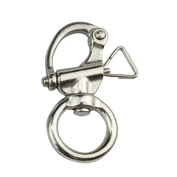 

1PC 316 Stainless Steel Heavy Duty Round Eye Swivel Shackles 65mm 76mm Marine Hardware Snap Shackle For Sailing Boat