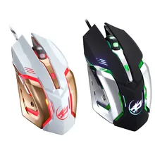 Pro игровая мышь 3D 2400 dpi регулируемые проволочные оптические светодиодный компьютерные мыши USB кабель Бесшумная мышь для портативных ПК
